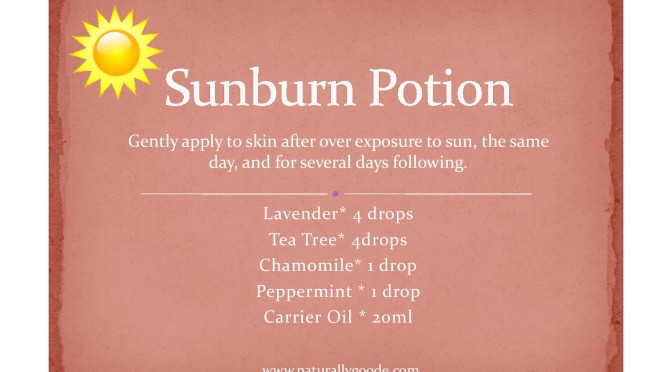 Essential Oils Sunburn Recipe